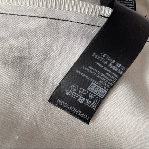 Topshop Maternity Ella Bardot Blouse Top Size 16 Black Multi Flared Off Shoulder - Picture 8 of 9